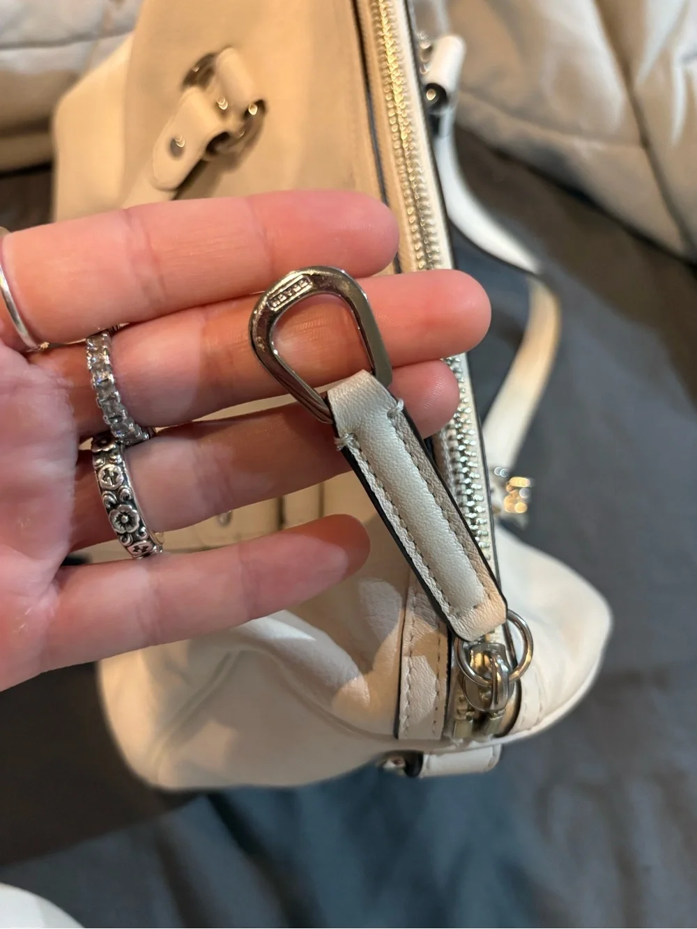 COACH White Leather bag